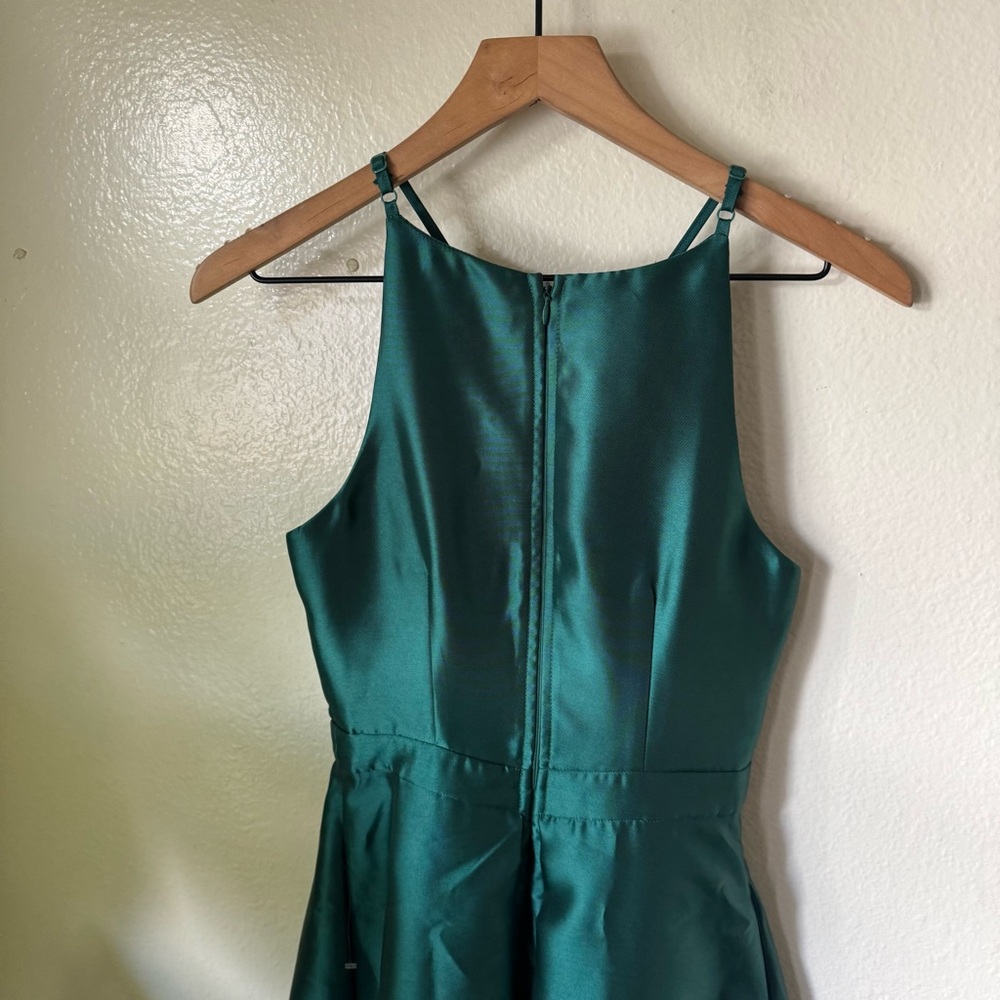 Lulus | Broadway Show Emerald Green High-Low Gown - Picture 7 of 7
